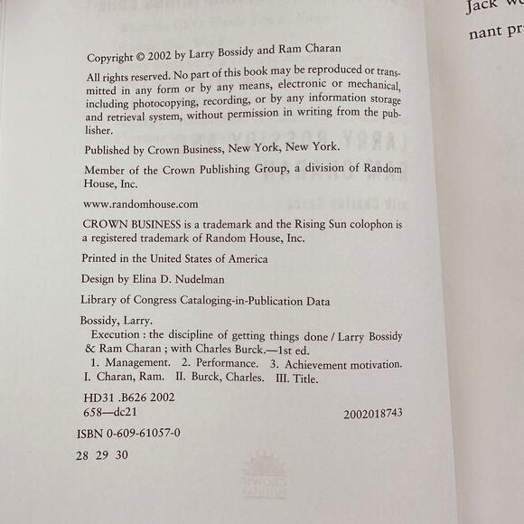 Execution: The Discipline of Getting‎ Things Done by Larry Bossidy, Ram Charan - Picture 12 of 15